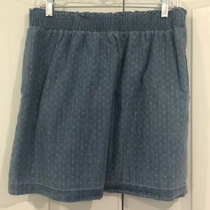 NWOT JCrew skirt size 12 pockets chambray